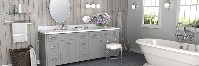 Tavern 3-Piece Kit, Satin Nickel, Toilet Paper Holder, Towel Ring, Robe Hook