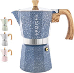Load image into Gallery viewer, GROSCHE Milano Moka pot, Stovetop Espresso maker, Greca Coffee Maker, Stovetop coffee maker and espresso maker percolator (Indigo, 6 cup)