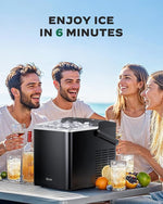 Load image into Gallery viewer, Silonn Ice Maker Countertop, Portable Ice Machine with Carry Handle, Self Cleaning Ice Makers with 1.8 L Water Tank and Big Ice Basket, 9 Cubes in 6 Mins, Ideal for Home Kitchen RV