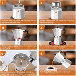 Load image into Gallery viewer, 12 Cup Aluminum Espresso Stovetop Moka Pot Express Coffee Maker Percolator Italian Classic Mocha Coffee Machine for Italian and Cuban Cafe Brewing for Home &amp; Camping 600ml 20oz