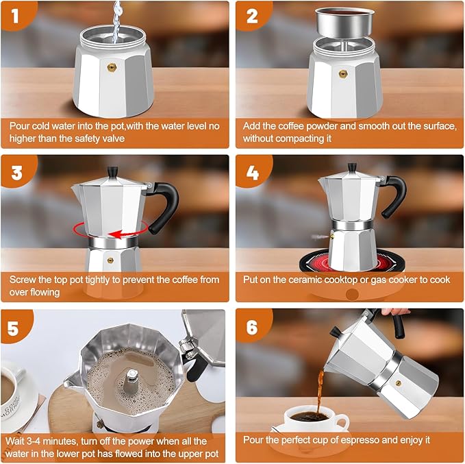 12 Cup Aluminum Espresso Stovetop Moka Pot Express Coffee Maker Percolator Italian Classic Mocha Coffee Machine for Italian and Cuban Cafe Brewing for Home & Camping 600ml 20oz