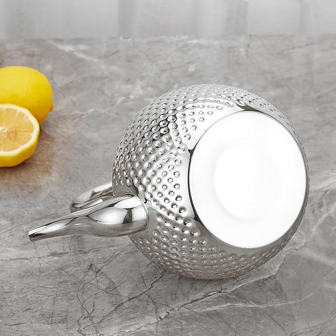 SANQIAHOME 1500ml teapot with Infuser stainless steel Water Boilers lifting handle Tea Maker Water Kettle for Induction/Gas silver