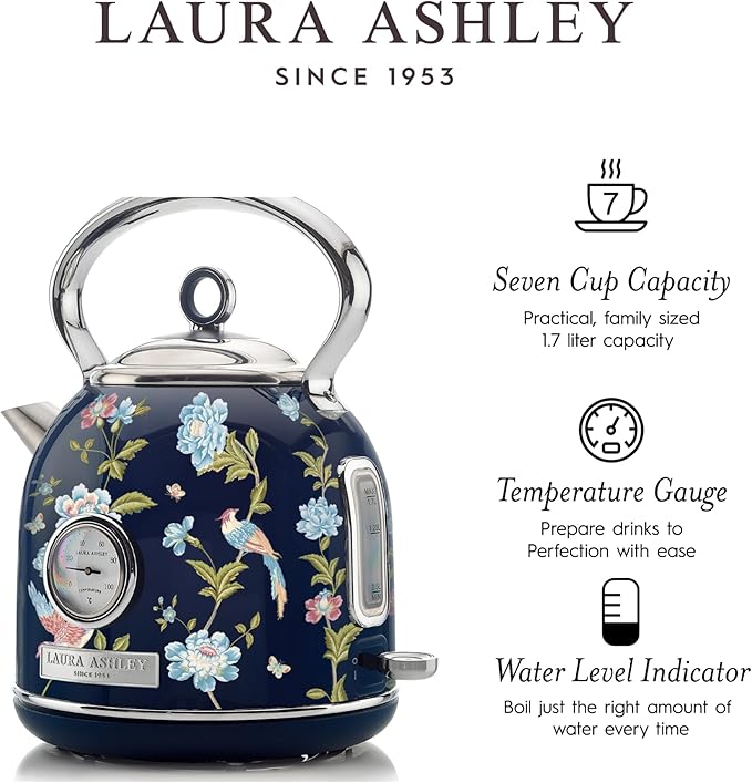 VQ - Laura Ashley 1.7L Dome Kettle - Elveden Navy