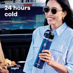 Load image into Gallery viewer, Hydro Flask Water Bottle - Insulated Stainless Steel - Wide Straw Lid, Non Spill, Leakproof in 24 Oz White