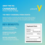 Load image into Gallery viewer, Chamomile Tea Bags – 100% Whole Chamomile Flower, Handpicked in Croatia, 1500mg per Bag, Biodegradable Pyramid Bags, Caffeine-Free, Calming Tea, Floral Aroma, 100 Count