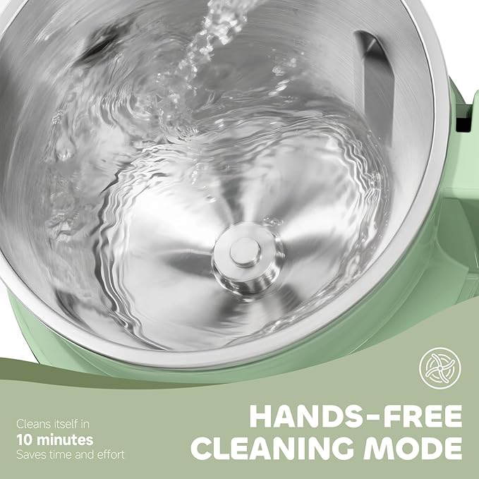 Nut Milk Maker Machine, Soy Milk & Oat Milk Maker with 8 Presets, High-Speed Blender, Auto-Clean, Delay Start, 33oz Almond Milk Maker for Plant-Based & Dairy-Free Beverages, Green