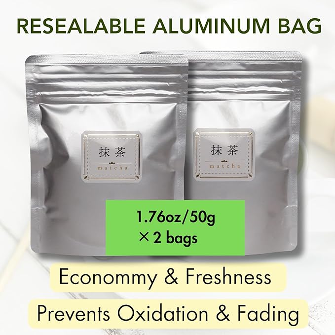 Satoen Authentic Japanese Ceremonial Grade Matcha Powder - Ceremonial Matcha Green Tea Powder from 100% Spring Premium First Harvest - Crafted for Matcha Straight Tea (100g)