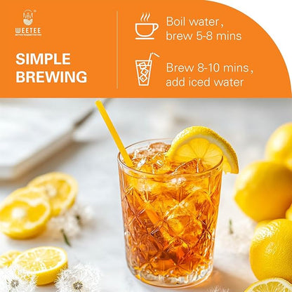 WT WEETEE Dandelion Leaf & Root Tea Bags, 100% Pure Dandelion Leaf and Roasted Dandelion Root Blend, Natural Caffeine-free Herbal Tea 2g x 100 Counts