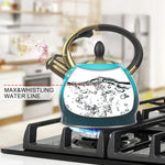 Load image into Gallery viewer, 3Quart Whistling Tea Kettle Classic Teapot Stainless Steel Teakettle with Cool Grip for Stovetop