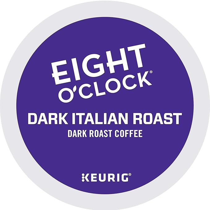Eight O'Clock Coffee Dark Italian Roast, Single-Serve Keurig K-Cup Pods, Dark Roast Coffee, 48 Count