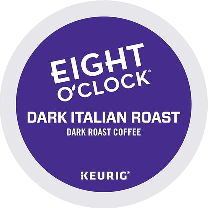 Eight O'Clock Coffee Dark Italian Roast, Single-Serve Keurig K-Cup Pods, Dark Roast Coffee, 48 Count
