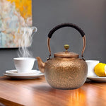 Load image into Gallery viewer, 50.7oz Elegant Chinese Style Copper Tea Kettle For Stovetop, Non-Coating Pure Copper Teapot with Stainless Steel Infuser For Loose Tea, Large and Solid Tea Pot(1500ml)