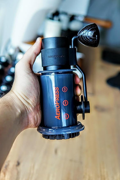 Normcore Manual Coffee Grinder V2 - Hand Coffee Grinder with Stainless Steel 38mm Contemporary Conical Burr - Adjustable Settings - For Espresso, Pour over, French Press