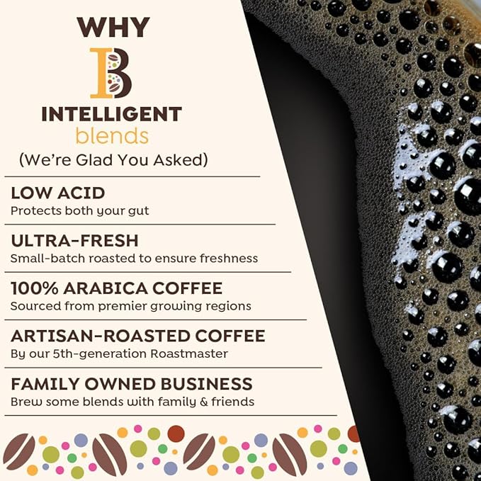 Intelligent Blends Dark Roast Coffee Pods, 100 ct, Recyclable Single Serve Pods – 100% Arabica Coffee, Compatible with Keurig K Cups Maker