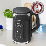 Load image into Gallery viewer, OVENTE Electric Kettle 1500W Fast Boiling Water Heater with 1.7L Double Wall Insulated Borosilicate Glass Interior, Digital Touchscreen, Keep Warm, Auto-Shut Off and Boil-Dry Protection, Black KD96B