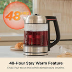 Load image into Gallery viewer, CUCKOO Electric Tea Kettle with Infuser, Glass Electric Kettle with Multi-Temperature Control, Easy to Read LED Lights, 1.7 Liter Capacity Tea Maker Pot (CK-G170BS)