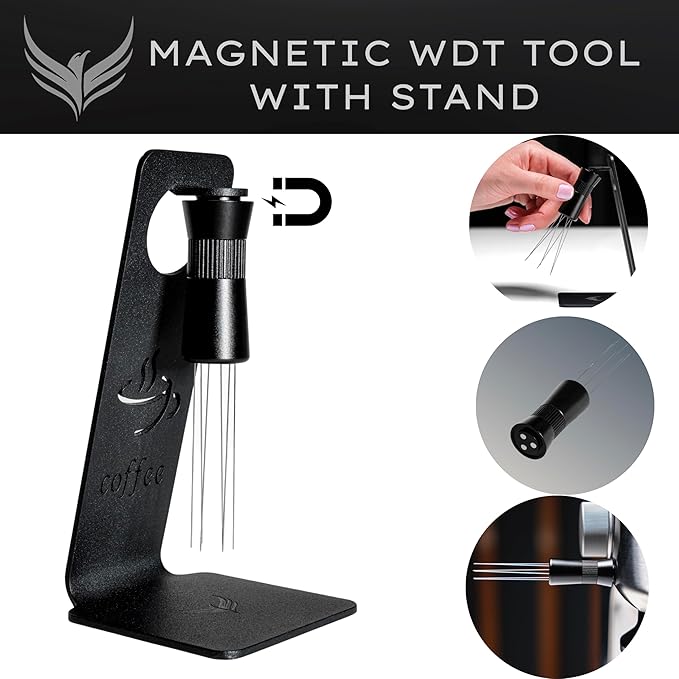 Breville Espresso Machine Accessories Kit 54mm Tamping Station WDT Tool Portafilter Funnel Calibrated Tamper Puck Screen and Distribution Tool