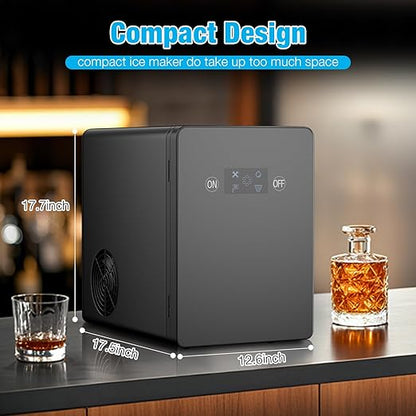 2'' Ice Ball Maker—150 Balls/24H, 1.6L Water Tank, 4 spheres/40mins, Countertop Ice Maker with Smart Alert & LED Panel for Whiskey, Cocktails.