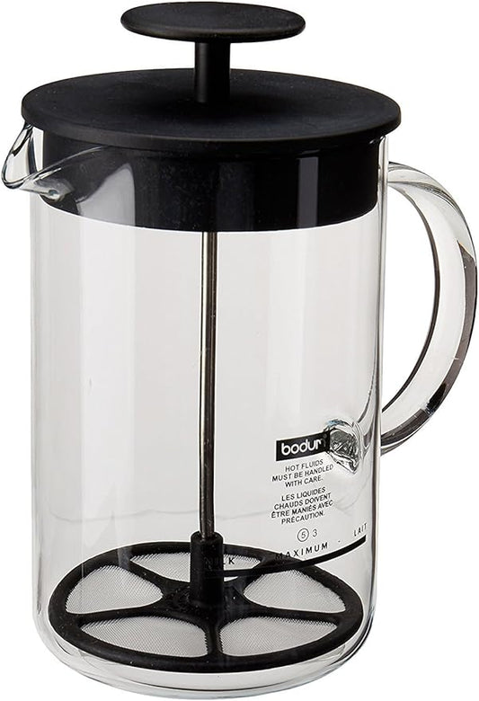 Bodum, Latteo Manual Milk Frother, 8 Ounce, Black
