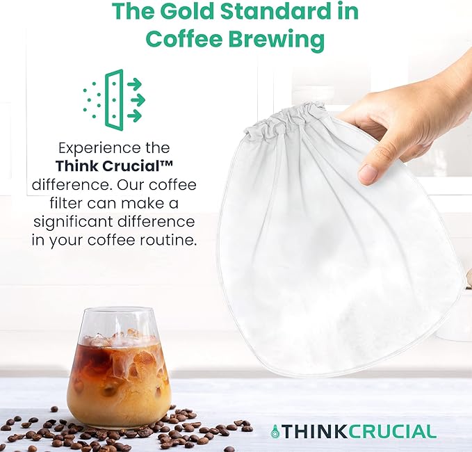Think Crucial Replacement Strainer Bag Compatible With Toddy« Cold Brew System 5 Gallon Commercial Brewers, Washable & Reusable (2 Pack)