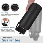 Load image into Gallery viewer, Volhoply 32oz Insulated Water Bottles Bulk 8 Pack with Straw Lid &amp; Spout Lid,Stainless Steel Sports Water Bottle,Double Wall Vacuum Cups,Leakproof Wide Mouth Metal Flask for Hiking,Camping(Black,8)