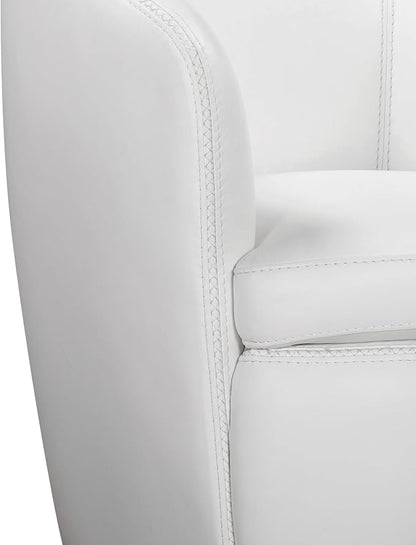 Parker Living Barolo - Snow 100% Italian Leather Swivel Club Chair