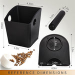 Load image into Gallery viewer, Knock Box Square High Sidewall Design Espresso Knock Box Tamping Mat Espresso Machine Accessories Set of 2 with Removable Knock Bar and Anti-Slip Base for Home Office Espresso Accessories