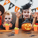 Load image into Gallery viewer, 100 Pack 2 oz Plastic Shot Glasses Disposable Shot Cups, Mini 2oz Party Cups for Halloween, Birthday, Wedding, Bachelorette Party, Baby Shower Supplies (Orange)