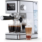 Load image into Gallery viewer, Espresso Machine with Milk Frother, 20 Bar Compact Coffee Machine with Touch Screen &amp; 57.5oz Removable Water Tank for Home, Stainless Steel Espresso Maker for Cappuccino, Latte(2025 updated model)