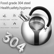 304 Stainless Steel Whistling Tea Kettle 3.17 Quart/3L Tea Pot, Suitable to Boiling Water & Tea on Induction Stove, Gas Stove Top