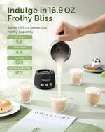 Load image into Gallery viewer, Maestri House Milk Frother, 4-in-1 Electric Milk Steamer and Frother, 16.9OZ 600W Smart Touch Control Hot and Cold Foam Maker, Memory Function for Latte, Cappuccinos, Warm Milk, Hot Chocolate Milk