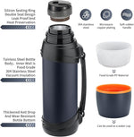 Load image into Gallery viewer, Large Thermosflask- 85oz Stainless Steel Insulated Bottle for Travel with BPA Free Cup - 2.5L Oversized Vacuum Insulated Thermoses with Handle and Strap for Hot &amp; Cold Drinks(Blue)