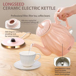 Load image into Gallery viewer, Ceramic Electric Kettle, 1.5L/1200W Boil Water Quickly and Easily with Boil-Dry Protection Auto Shut Off, Detachable Swivel Base, Diamond Cut Glazed