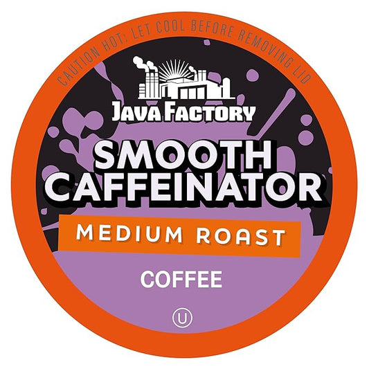Java Factory Medium Roast Coffee Pods Compatible with K Cup Brewers Including 2.0, Smooth Caffeinator, 80 Count