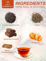 Load image into Gallery viewer, TeeLux Decaf Hot Cinnamon Black Tea, Decaffeinated Black Tea with Cinnamon, Clove, Spicy &amp; Sweet Flavor, 100 Count