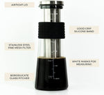 Load image into Gallery viewer, Cafe Crush Club Cold Brew Coffee Maker | Fire Toughened Borosilicate Glass | 304 Stainless Steel Infuser | 1000ml / 34 oz | Cold Brew Iced Coffee Pitcher