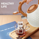 Load image into Gallery viewer, Tea pot, 3.2Qt Whistling Tea Kettle Stovetop, Convenient switch/heat-resistant handle, coffee, tea, milk teapots, Gas Electric Applicable (cream)