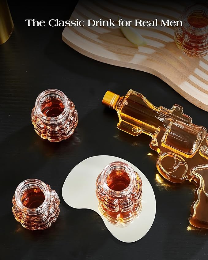 Kollea Grenade Shaped Shot Glasses, Shot Cups with Heavy Base for Whiskey, Tequila, Vodka, Liquors, Set Of 6, 2.37 oz, 21st Birthday Gifts for Men Dad, Military Cave Decor, Bartender, Christmas