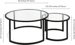 Load image into Gallery viewer, Mitera Round Nested Coffee Table in Blackened Bronze