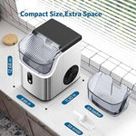 Load image into Gallery viewer, COWSAR Nugget Ice Makers Countertop Soft Chewable Pellet Ice Machine with Auto-Cleaning Function, 35Lbs/24H, Portable Ice Makers for Kitchen, Office, Home,Silver