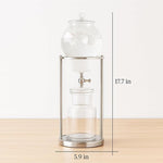 Load image into Gallery viewer, Nispira Luxury Ice Cold Brew Dripper Coffee Maker in Stainless Steel and Borosilicate Glass, 600 ml Silver