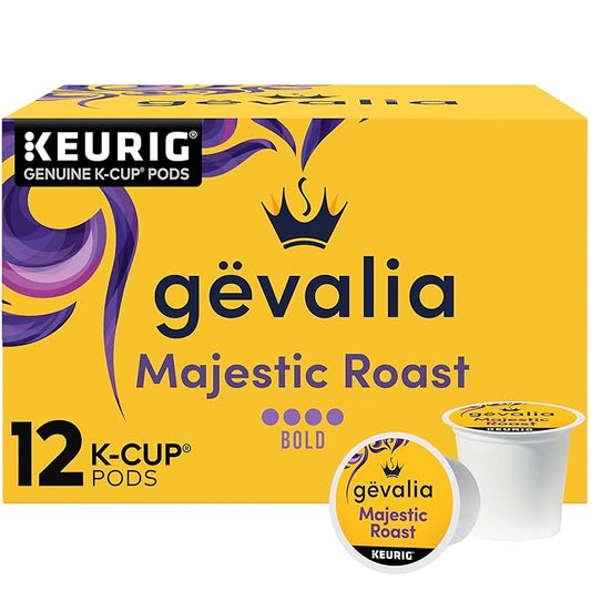 Gevalia Majestic Roast Bold Dark Roast K‐Cup Coffee Pods, 12 ct. Box