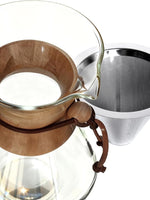 Load image into Gallery viewer, AGOGO Pour Over Coffee Maker Glass - 6/8/10 Cup Barista Kit with 304 Stainless Filter for Home, Office, Camping, Cafes - Easy Clean Coffee Dripper Set (Rag&amp;Brush Included) (10 Cup/34 oz-Slim Shape)