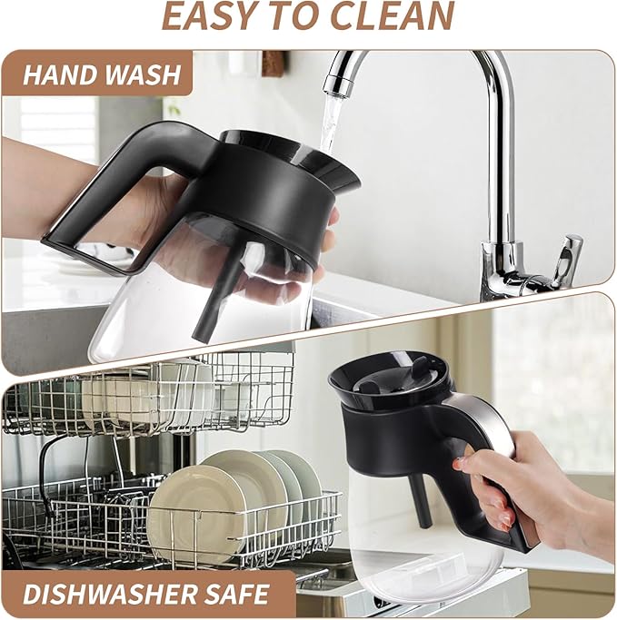 10 Cup Coffee Pot Replacement for Ninja Specialty Coffee Maker, Glass Coffee Carafe Compatible with Ninja CM401 CM371 CP300 CP301 CM300 CM400 CF091 ect.