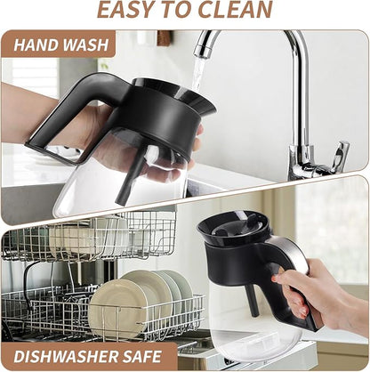 10 Cup Coffee Pot Replacement for Ninja Specialty Coffee Maker, Glass Coffee Carafe Compatible with Ninja CM401 CM371 CP300 CP301 CM300 CM400 CF091 ect.