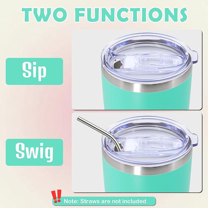 20oz Tumbler Bulk Stainless Steel Tumbler Cup with Lid Vacuum Insulated Double Wall Travel Mug, Durable Powder Coated Travel Coffee Tumbler Mug for Hot & Cold Drinks, Light Blue,12 Pack