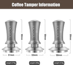 Load image into Gallery viewer, K COOL 51mm Coffee Espresso Tamper, Premium Barista Tools, Calibrated Spring Tamper, 100% Stainless Steel Flat Base Tamper with Scale Mark for Espresso Machine (Silver)