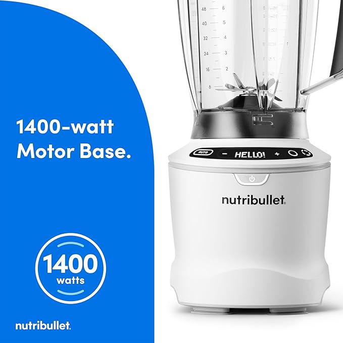 nutribullet SmartSense 5-speed, full-size blender, 1400 Watt- Matte White