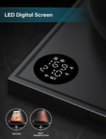 Load image into Gallery viewer, Electric Kettle, Gooseneck Electric Kettle, ±1℉ Precise Temperature Control, Stainless Steel Interior, Quick Heating for Pour Over Coffee, Tea &amp; Boiling Water, 0.9L (Wood Black)