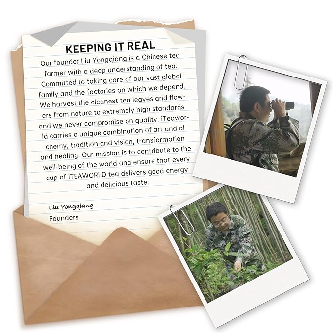 iTeaworld 8 Flavors Sampler Set, Up to 112 cups, High to Low Caffeine, Whole leaves, Loose Leaf Classic Chinese tea, Including Oolong and Black Teas, 16 Sample Bags with 20 Empty Tea Bag, 2.1OZ